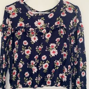 Forever 21 L Women’s Floral Crop Top
